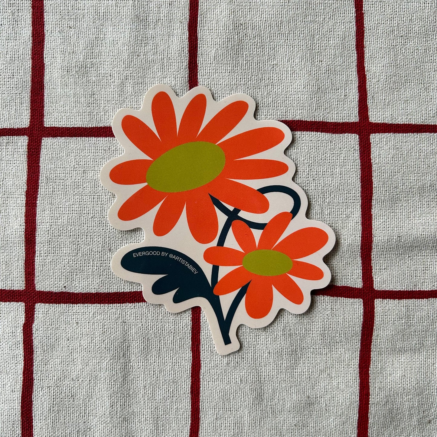 Bloomin' Lovely Orange Vinyl Sticker 🌼