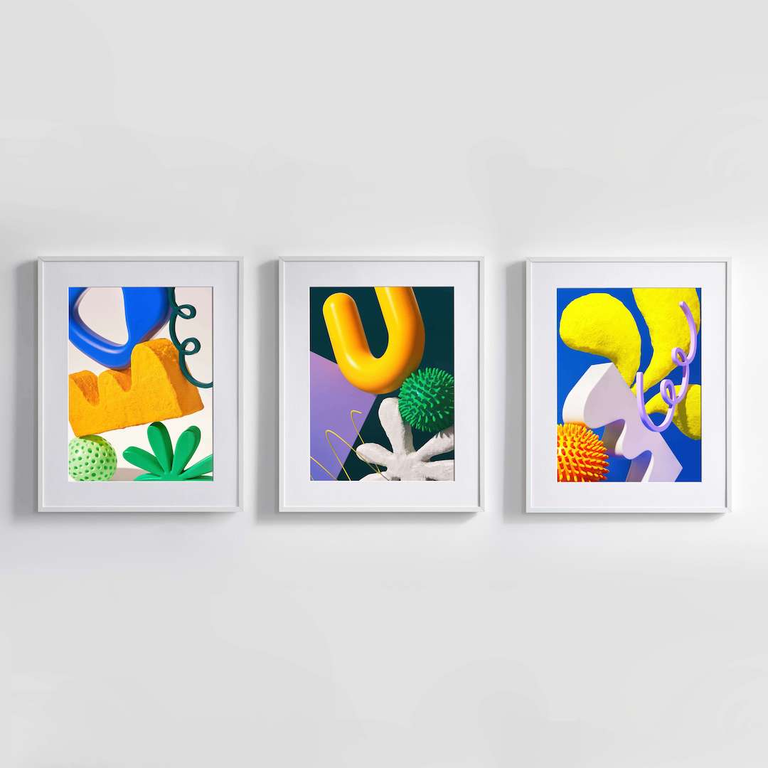 Mini Equilibrium Art Prints – set of x3